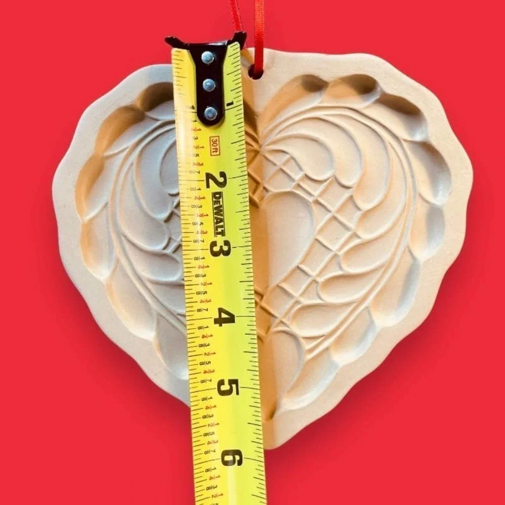 Vintage Brown Bag Cookie Art 1988 Heart Valentine Craft Cookie Mold Collectible